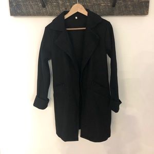 NWOT faux felt drape coat